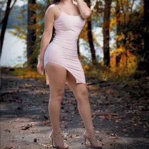 Nude pink dress